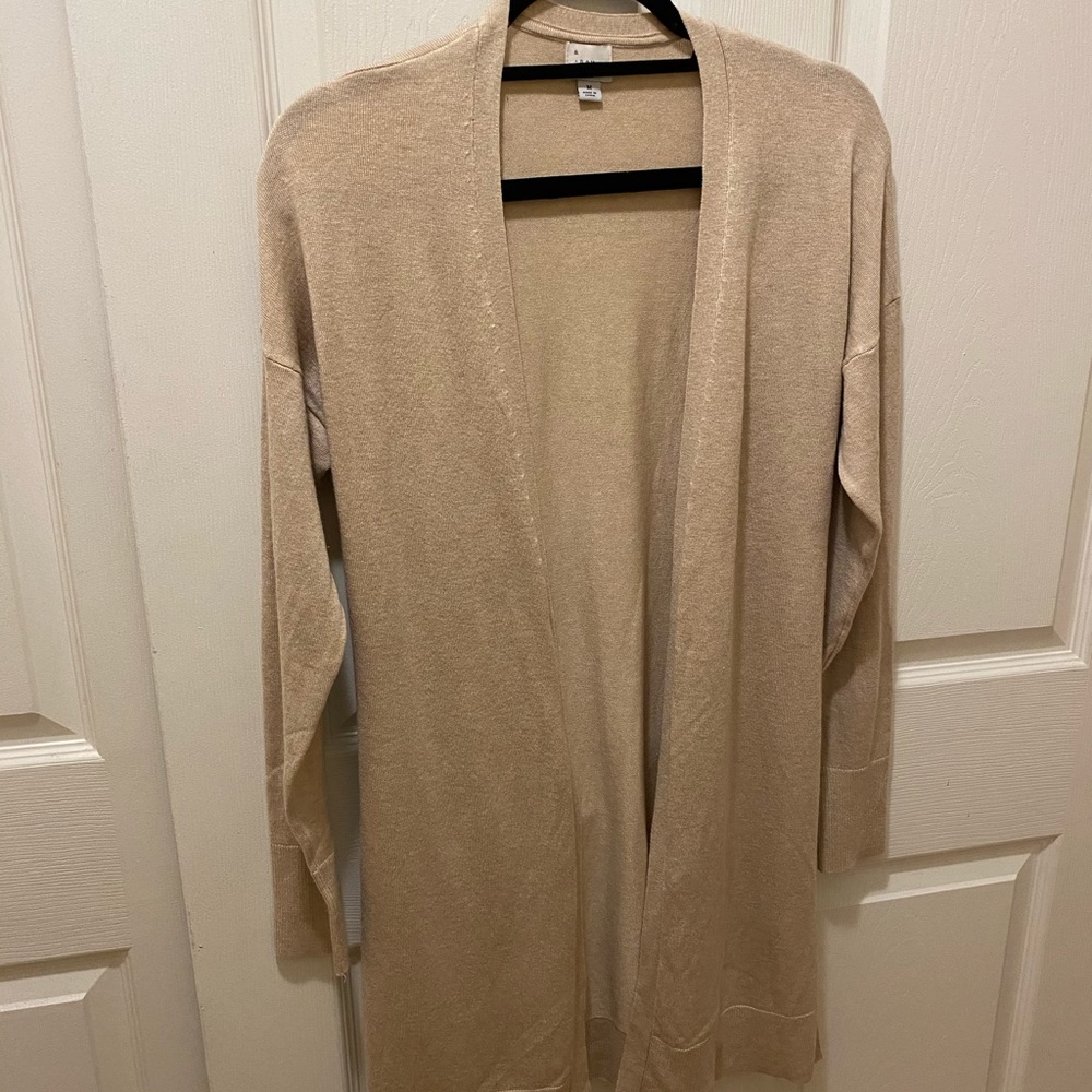 A New Day Cream Cardigan with Back Belt